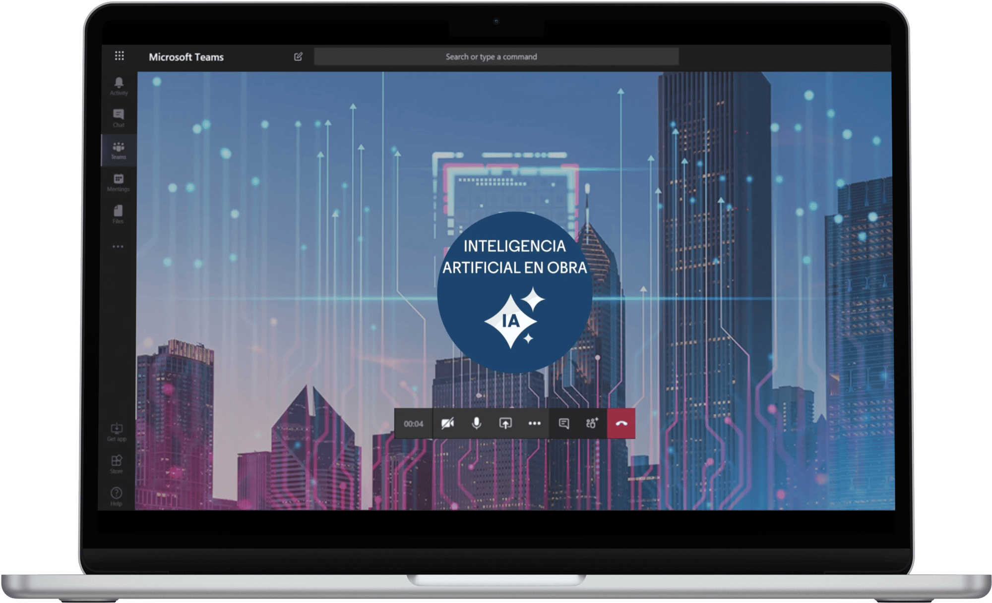 Mockup ordenador - Webinar IA en obra